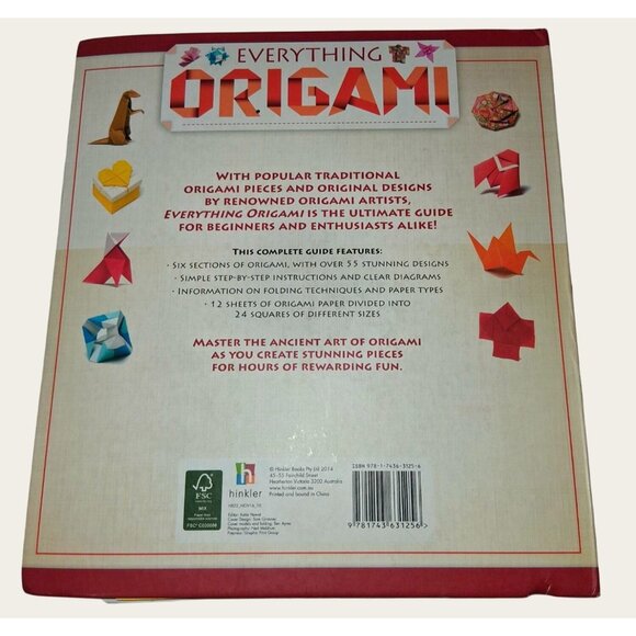 Everything Origami Book With 24 Origami Squares & Instructions - Picture 7 of 9